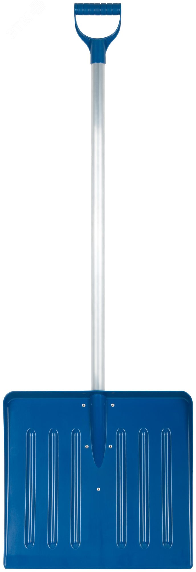 Лопата для уборки снега Профи поликарбонатная, алюминиевый черенок, средняя 460х420х1350 мм 68118 FIT РОС - превью
