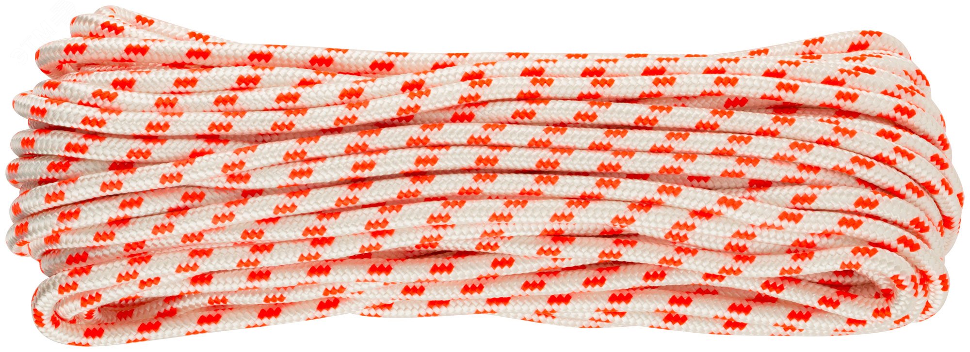 Фал капроновый плетеный 16-ти прядный с сердечником 8 мм х 20 м, р/н= 880 кгс 68428 FIT РОС - превью