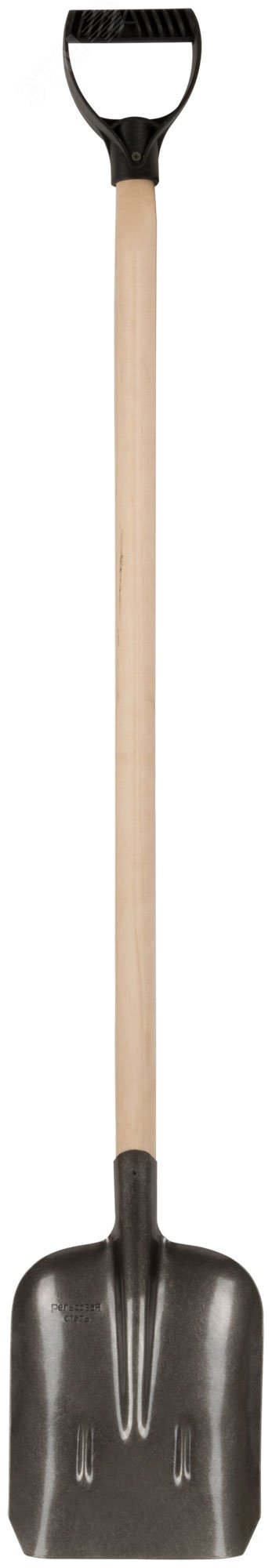 Лопата совковая, ''рельсовая сталь'', с деревянным черенком 235х350х1420 мм 77194 FIT РОС - превью
