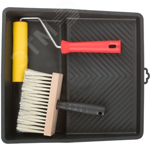 Набор для наклеивания обоев (ванночка 350х330 мм + валик прижимной 150 мм + макловица) - фото 2