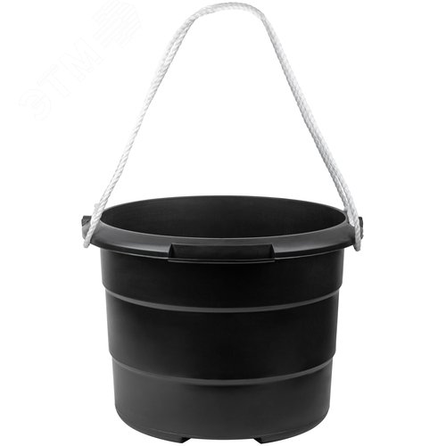 Ведро строительное пластиковое для переноски раствора, усиленные стенки, канатные ручки 40 л - фото 1