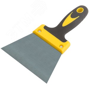 Шпатель фасадный ''Мастер'', пружинная колоризованная сталь, двухкомпонентная ручка, плоский 125 мм - фото 2