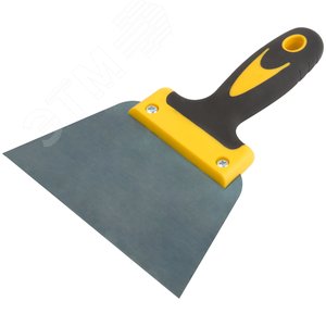 Шпатель фасадный ''Мастер'', пружинная колоризованная сталь, двухкомпонентная ручка, плоский 150 мм - фото 2