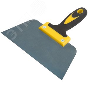 Шпатель фасадный ''Мастер'', пружинная колоризованная сталь, двухкомпонентная ручка, плоский 200 мм - фото 2