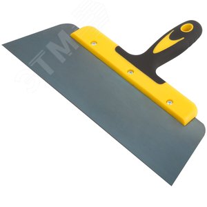 Шпатель фасадный ''Мастер'', пружинная колоризованная сталь, двухкомпонентная ручка, плоский 300 мм - фото 2