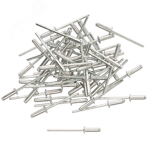 Заклепка вытяжная 3.2х10 алюминиевая (50шт) - фото 2