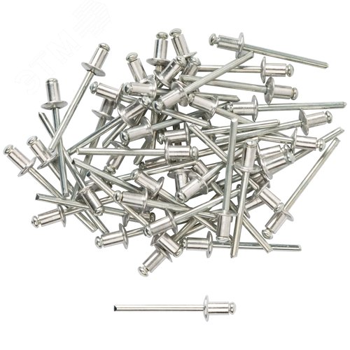 Заклепка вытяжная 4.0х6 алюминиевая (50шт) - фото 2