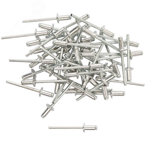 Заклепка вытяжная 4.0х8 алюминиевая (50шт) - фото 2