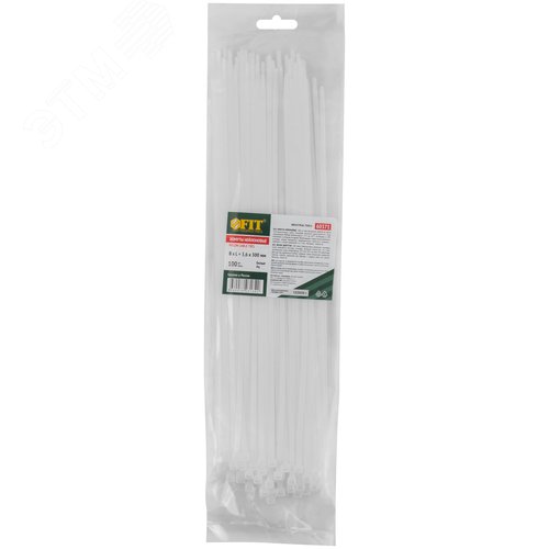 Хомуты нейлоновые для проводов, белые 100 шт.,  3,6х300 мм - фото 3