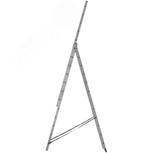 Лестница трехсекционная алюминиевая усиленная, 3 х 12 ступеней, H=343/594/841 см, вес 17.83 кг 65438 FIT РОС - 2