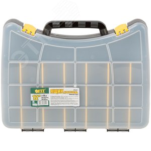 Ящик для крепежа (органайзер) (с защелкой) 12'' (30x22.5x4.5 см) - фото 2