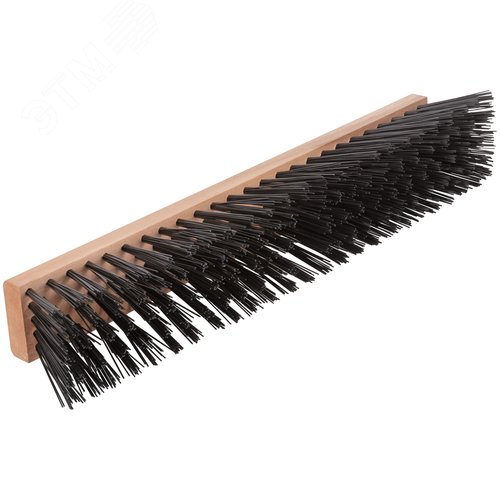 Щетка уличная Профи деревянная, жесткая щетина, отверстие с резьбой под углом, 5-ти рядная, 500х65 м - фото 2
