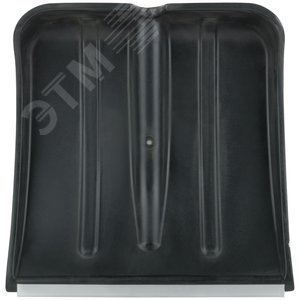 Лопата для уборки снега Профи поликарбонатная черная, алюминиевый черенок, средняя 460х400х1380 мм - фото 1