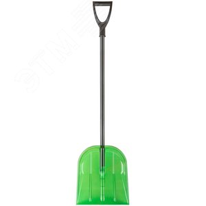 Изображение товара Лопата для уборки снега пластиковая, деревянный черенок 380х365х1320 мм (шт)