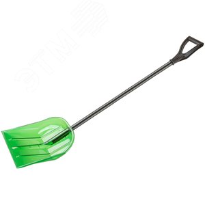 Лопата для уборки снега пластиковая, деревянный черенок 380х365х1320 мм - фото 2
