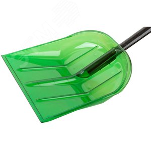 Лопата для уборки снега пластиковая, деревянный черенок 380х365х1320 мм - фото 4