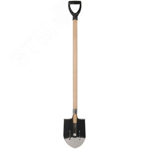 Лопата штыковая, нержавеющая сталь Профи, с деревянным черенком и V-ручкой 200х355х1420 мм - фото 6