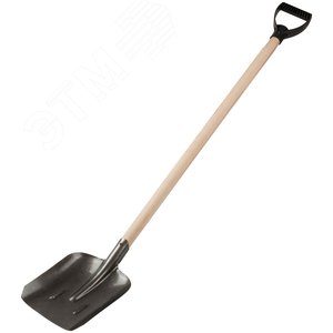 Лопата совковая, ''рельсовая сталь'', с деревянным черенком 235х350х1420 мм - фото 2