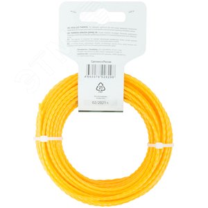 Леска для садовых триммеров крученая ''Квадрат'' 2.4 мм х 15 м - фото 4