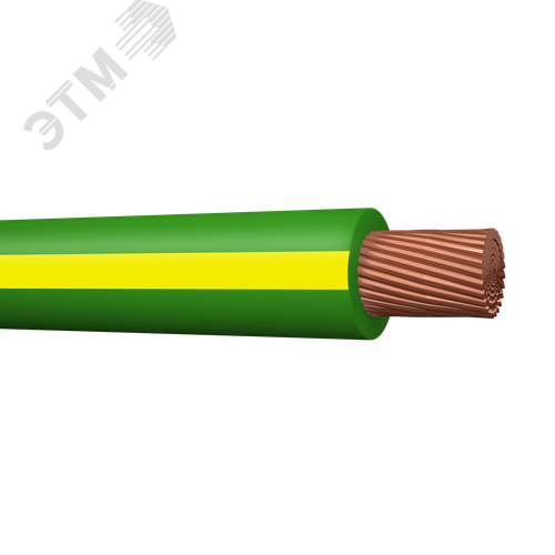 Провод монтажный гибкий TOPFLEX V-K H07V-K 1х35 желто-зеленый - фото 1