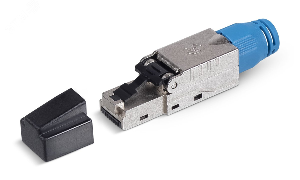 Изображение товара Коннектор RJ-45 категории 8 под витую пару с фиксатором и экранированием