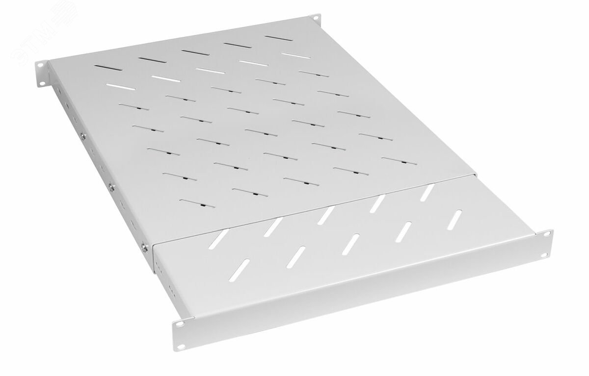 Изображение товара Полка перфорированная 19 для шкафов и стоек Cabeus 560-1000 мм 100 кг