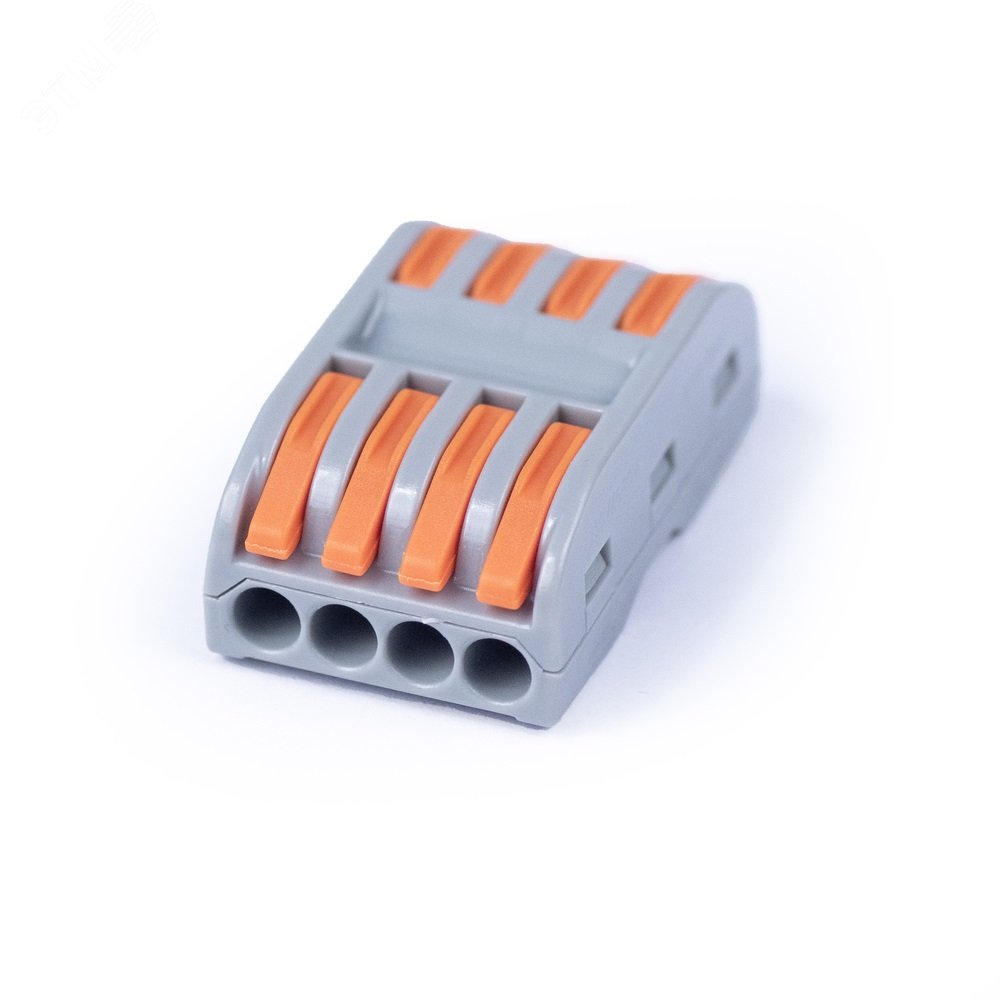 Изображение товара Универсальная проходная соединительная клемма 4 полюса с рычагом Cabeus