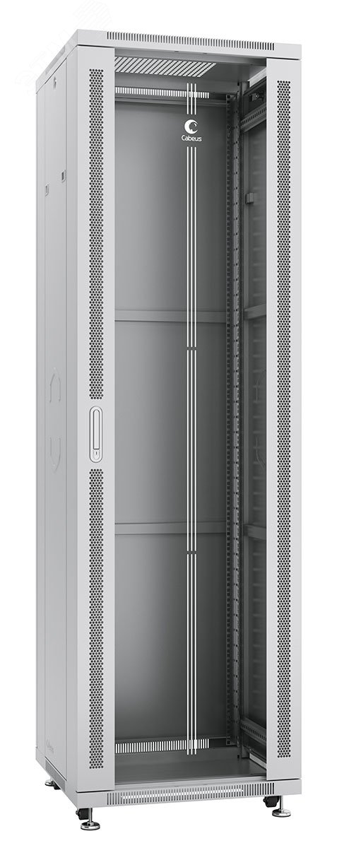 Шкаф монтажный телекоммуникационный 19дюймов напольный для распределительного и серверного оборудования 42U SH-05C-42U60/60 Cabeus