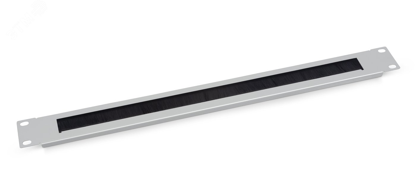 Органайзер кабельный горизонтальный 19' 1U, с щеточным вводом, металлический, цвет серый (RAL7035) SH-J004A-GY Cabeus