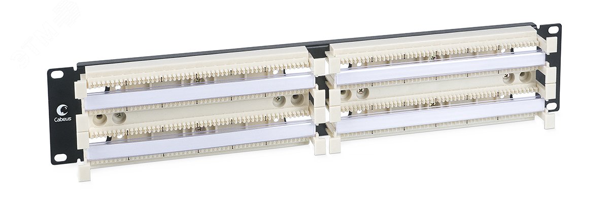 Изображение товара Кросс-панель 200 парная 110 типа 19 2U для монтажа и организации кабельных систем