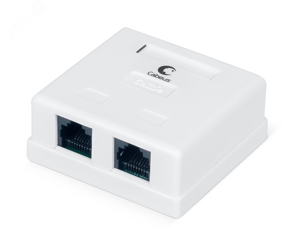 Изображение товара Розетка компьютерная RJ-45, категория 5e, двойная, внешняя, Dual IDC (шт)