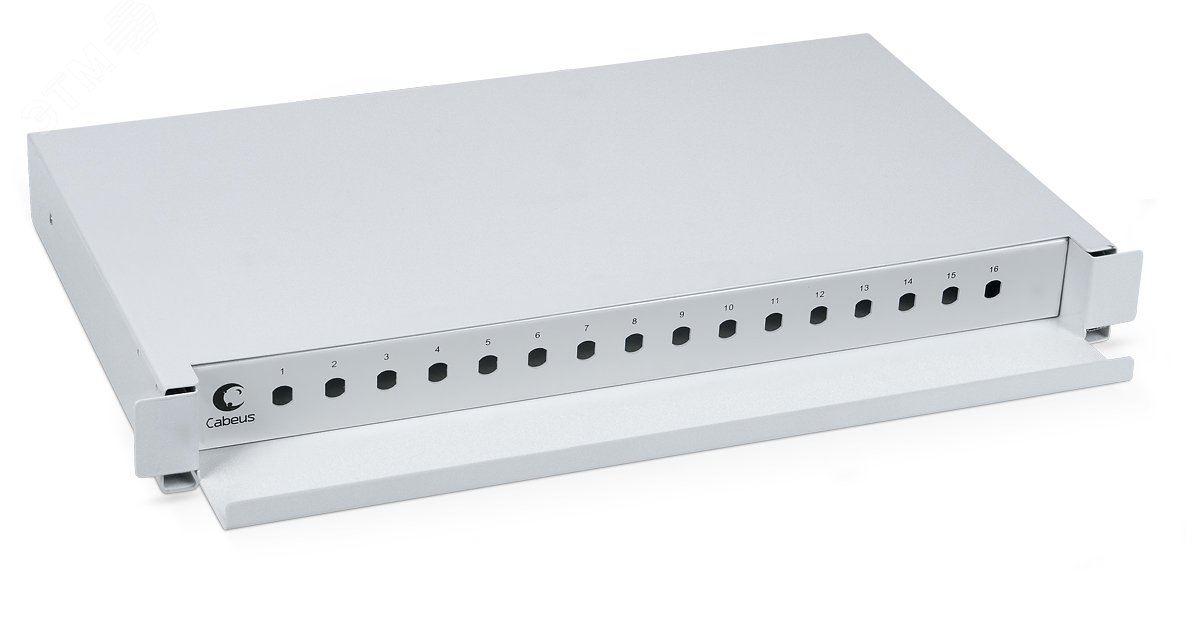 Изображение товара Оптический кросс бокс 19 на 16 портов с сплайс-кассетой Cabeus