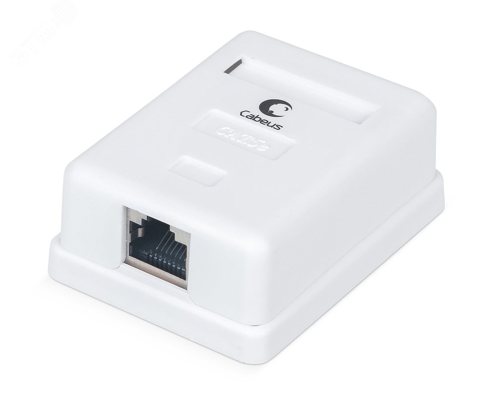Изображение товара Розетка компьютерная RJ-45(8P8C), категория 5e, экранированная, одинарная, внешняя, Dual IDC (шт)