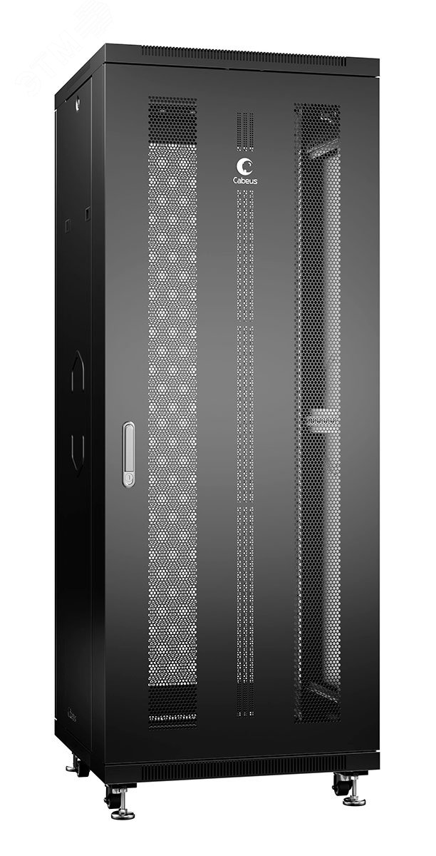 Шкаф монтажный телекоммуникационный 19дюймов напольный для распределительного и серверного оборудования 32U ND-05C-32U60/60-BK Cabeus