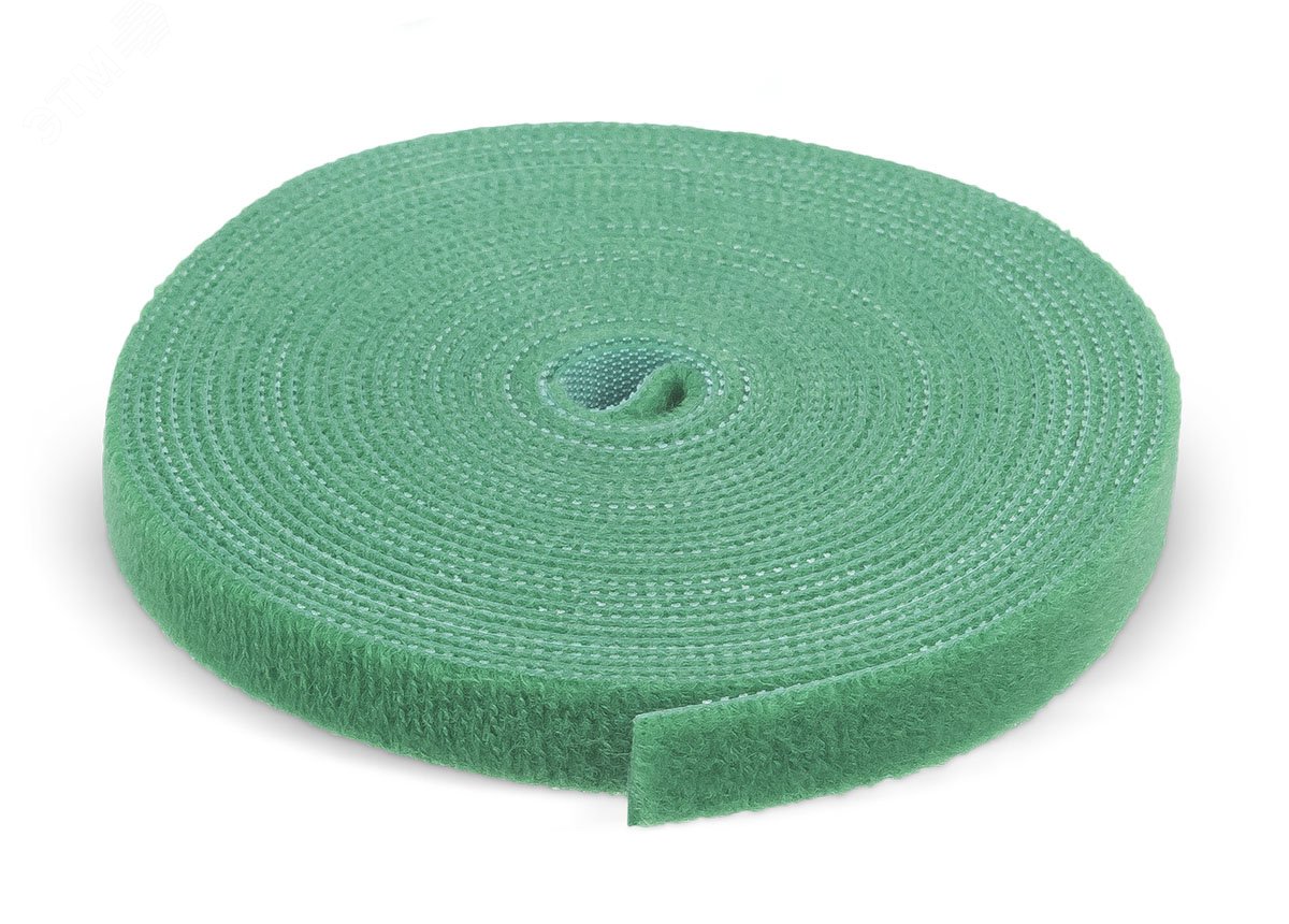 Изображение товара Лента Velcro в рулоне 9 мм шириной 5 м для организации кабелей зеленая