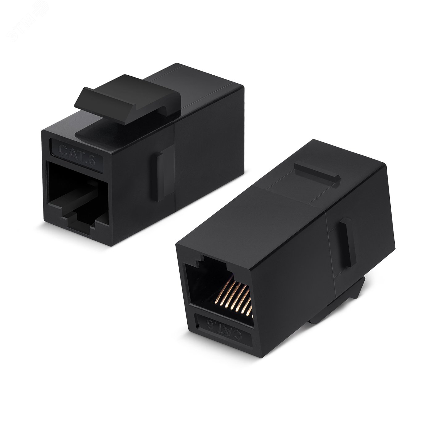 Изображение товара Адаптер проходной формата Keystone, RJ45-RJ45 (8p8c), категория 6, неэкранированный (шт)