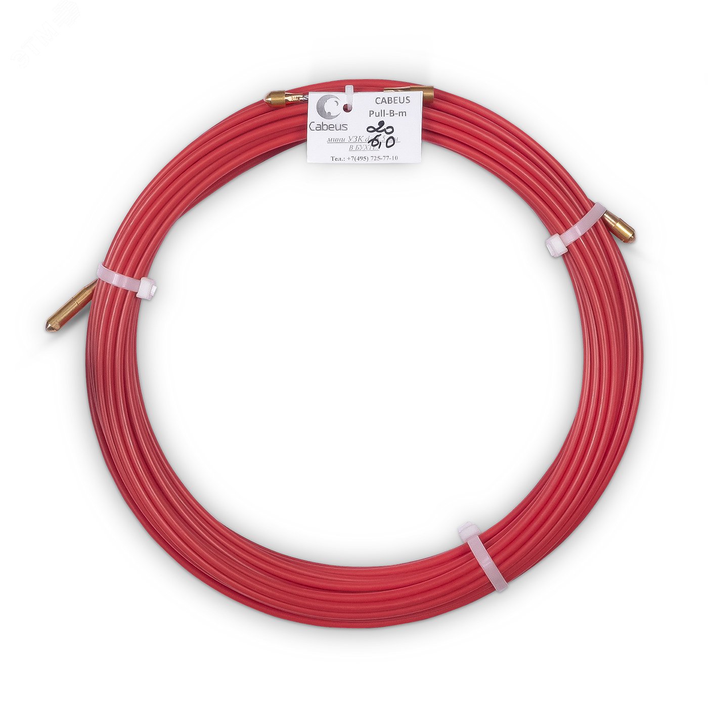 Изображение товара Устройство для протяжки кабеля в стояках и трубах 20м стеклопруток 6мм