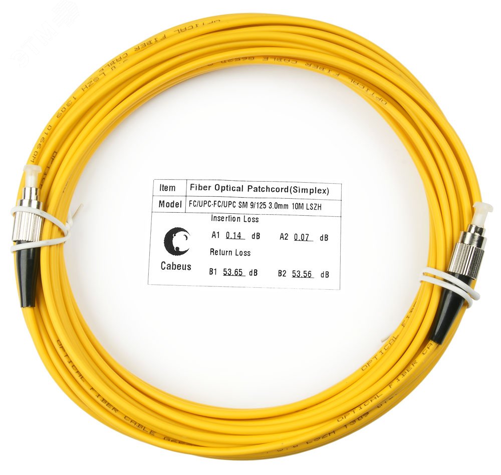 Изображение товара Патч-корд оптический simplex 10м FC-FC 9/125 sm LSZH (шт)
