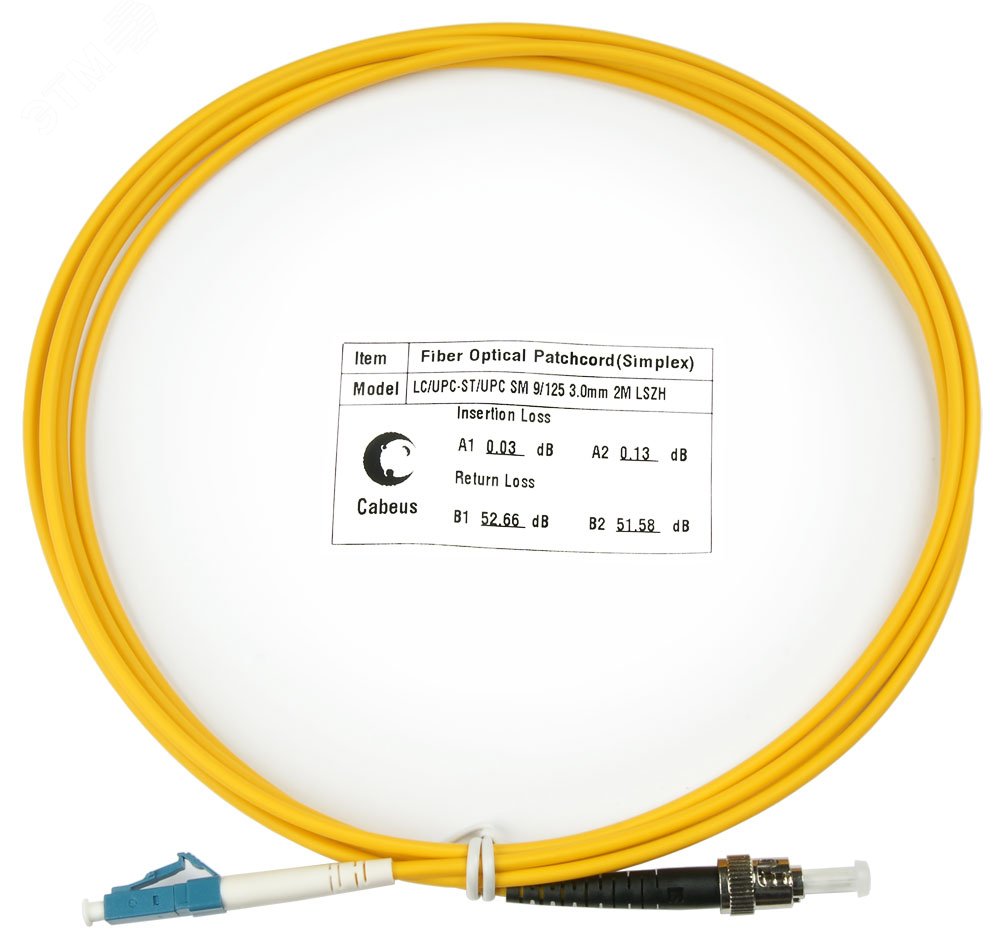 Изображение товара Патч-корд оптический simplex 2м LC-ST 9/125 sm LSZH (шт)
