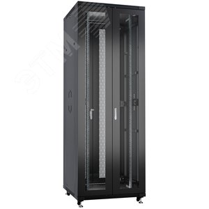 Шкаф монтажный телекоммуникационный 19дюймов напольный для распределительного и серверного оборудования 47U ND-05C-47U80/120-BK Cabeus