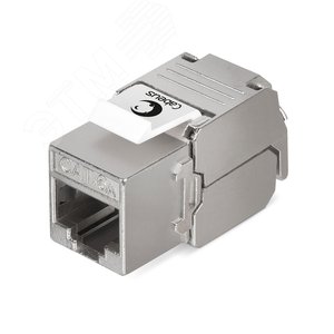 Изображение товара Вставка Keystone Jack RJ-45(8P8C), 180 градусов, категория 6A, полный экран, без инструмента Toolless (шт)