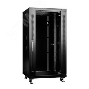 Шкаф монтажный телекоммуникационный 19дюймов напольный для распределительного и серверного оборудования 22U SH-05C-22U60/60-BK Cabeus