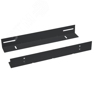 Изображение товара Направляющие в шкаф глубиной 600мм для установки серверного оборудования, пара, усиленные до 100кг, цвет черный (RAL 9004) (комп)