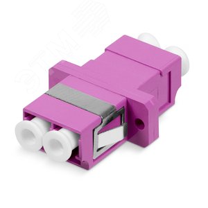 Соединитель проходной LC-LC duplex, мм-OM4(для многомодового кабеля), корпус пластмассовый (SC Adapter Simplex dimension)