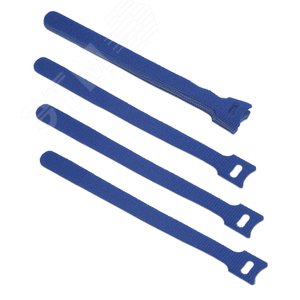 Хомут для кабеля, липучка с мягкой застежкой, 180x14 мм, синий (1 упак - 10 шт.)
