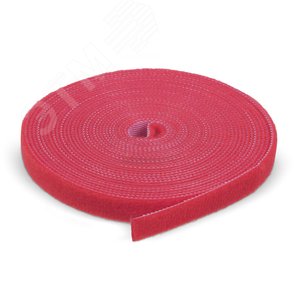 Лента (липучка) в рулоне, ширина 9 мм, длина 5 м, красная