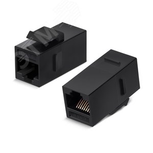 Изображение товара Адаптер проходной формата Keystone, RJ45-RJ45 (8p8c), категория 6, неэкранированный (шт)