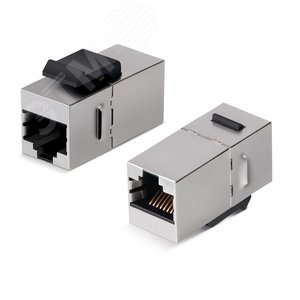 Изображение товара Адаптер проходной формата Keystone, RJ45-RJ45 (8p8c), категория 6, экранированный (шт)