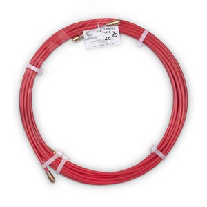 Изображение товара Устройство для протяжки кабеля в стояках и трубах межэтажных конструкций мини УЗК в бухте, 10м (диаметр стеклопрутка 6 мм) (шт)