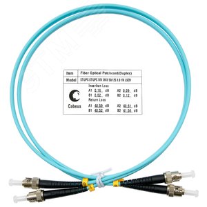 Изображение товара Патч-корд оптический duplex 1м ST-ST 50/125MM OM3 LSZH (шт)